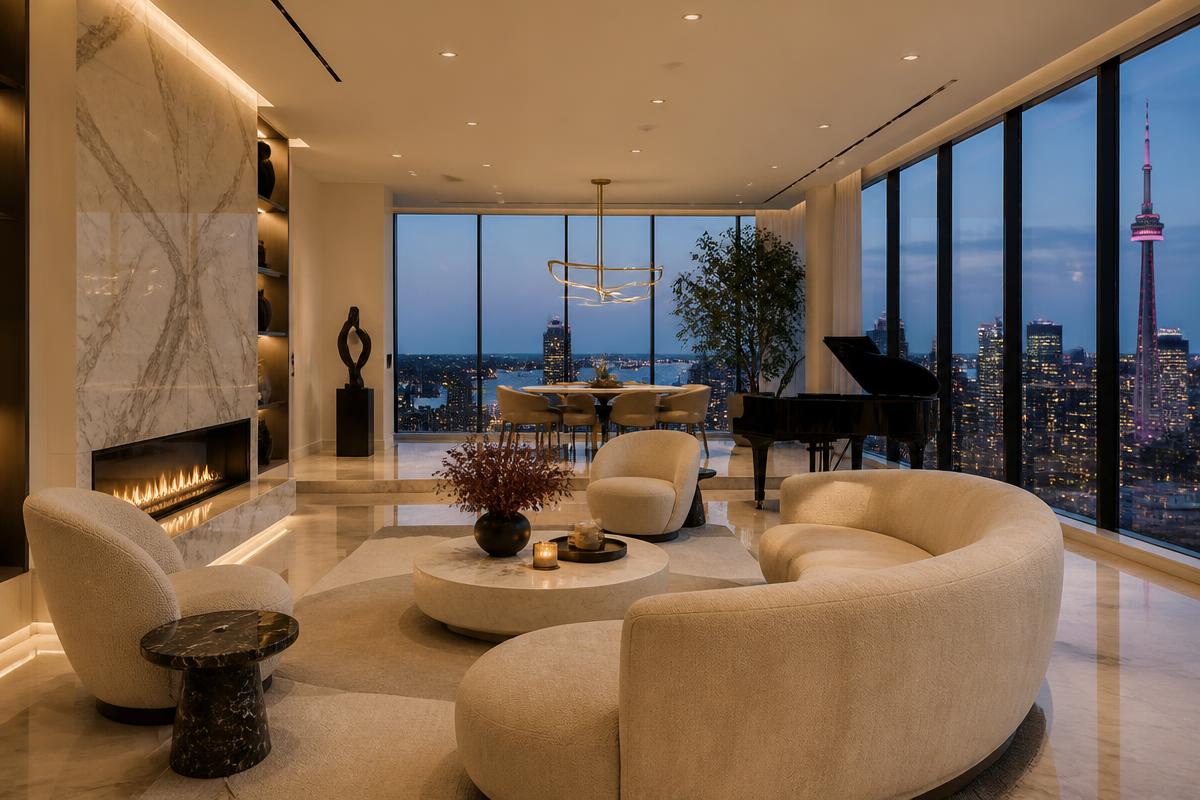 Lakeview Penthouse interior design project in Downtown Toronto